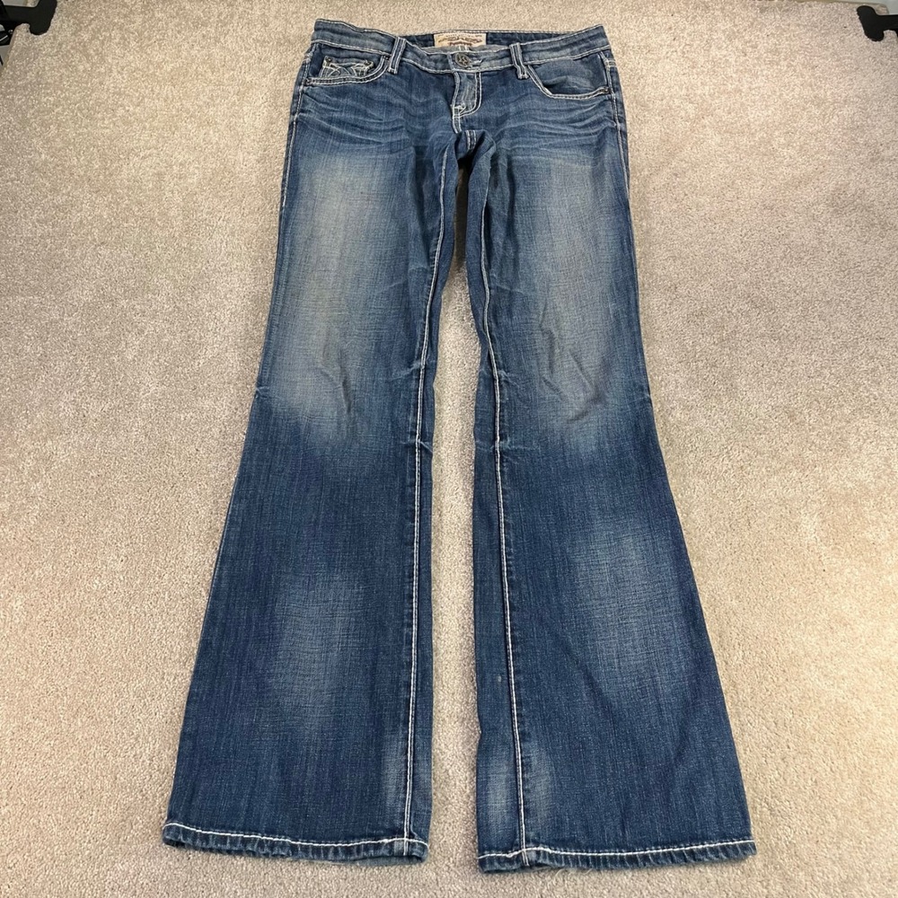 Big Star Liv Bootcut Jeans Womens 28L Blue Vintage Collection Low Rise Stretch